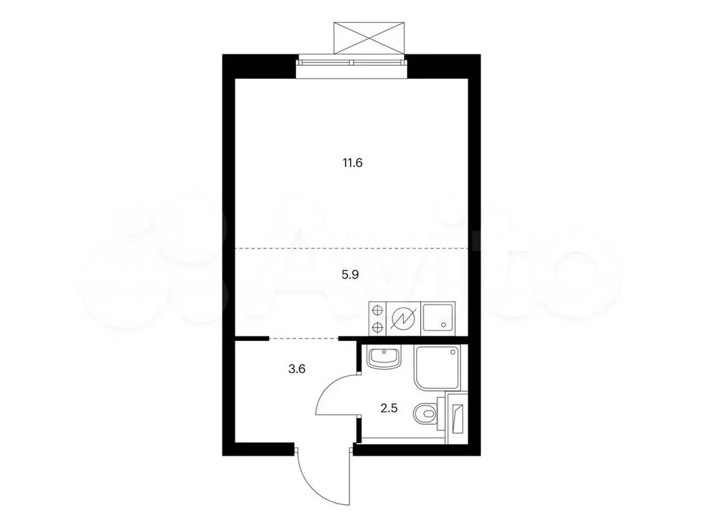 Квартира-студия, 23,6 м, 24/24 эт. - Фото 0