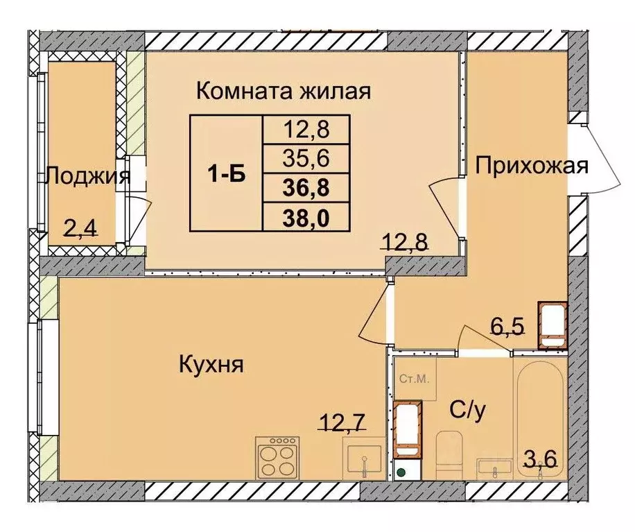 1-к кв. Нижегородская область, Нижний Новгород 1-я Оранжерейная ул. ... - Фото 0