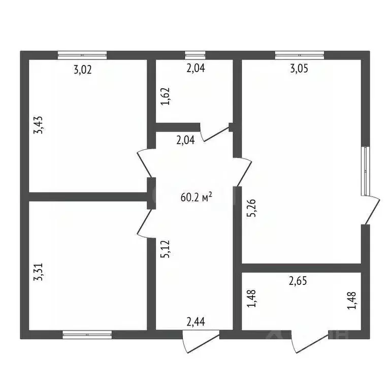 Дом в Амурская область, Благовещенск Дальняя ул., 92 (60 м) - Фото 1