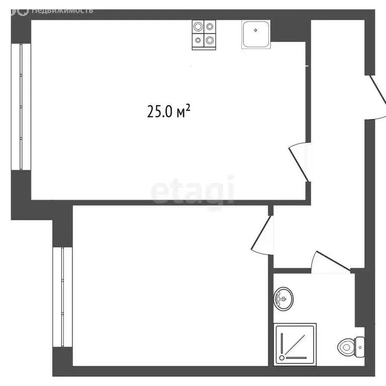1-комнатная квартира: Светлогорск, улица Динамо, 14 (55 м) - Фото 1