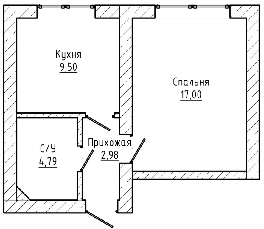 1-к кв. Кабардино-Балкария, Нальчик ул. Солнечная (33.0 м) - Фото 2
