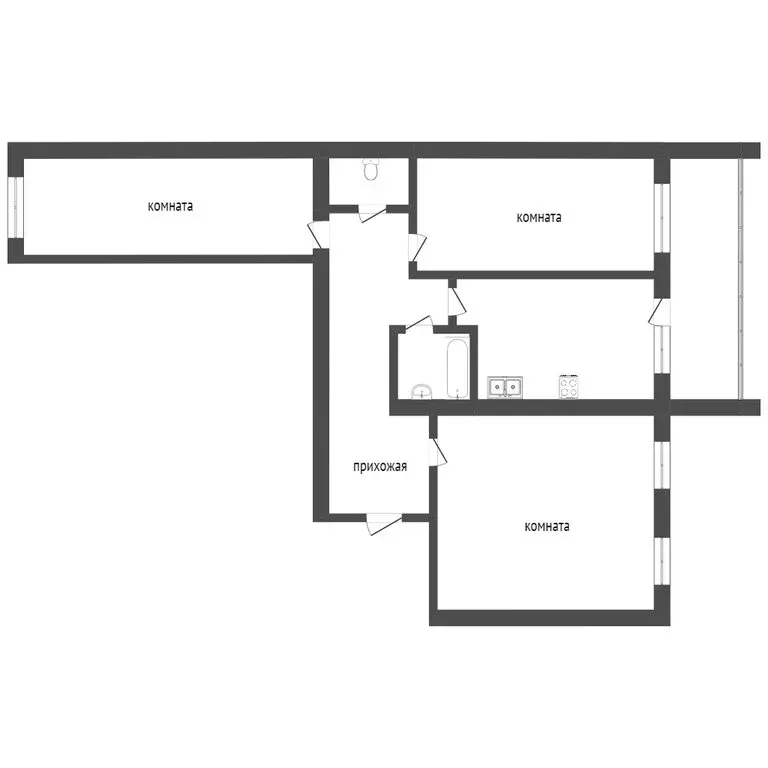 3-комнатная квартира: Вологда, Воркутинская улица, 17 (64.7 м) - Фото 1