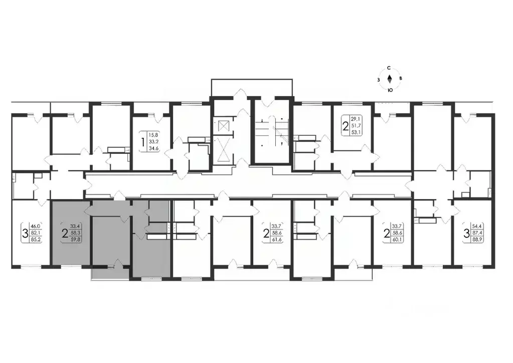 2-к кв. Воронежская область, Воронеж ул. Загоровского, 5/4 (59.8 м) - Фото 1