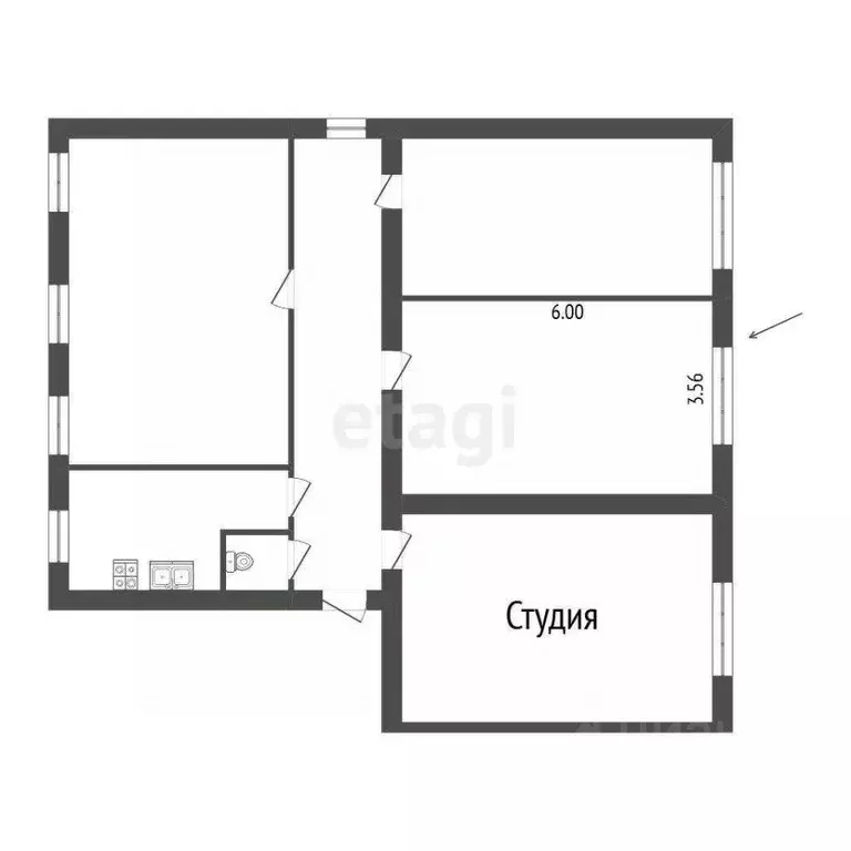 Комната Санкт-Петербург наб. Реки Волковки, 3БлитА (22.0 м) - Фото 1