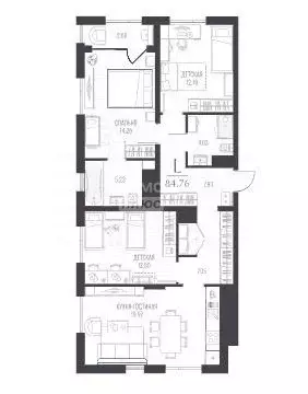 Продаётся 3-к квартира, 81.3 м - Фото 1