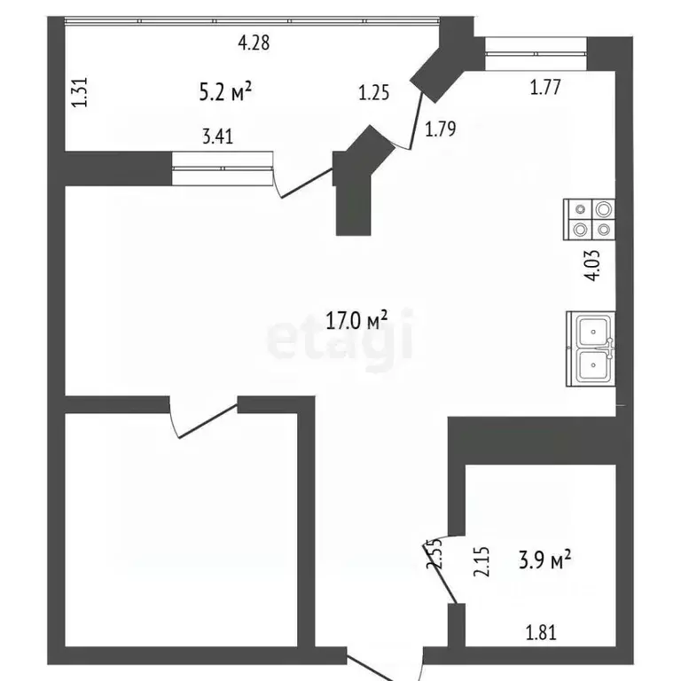 1-к кв. Краснодарский край, Анапа ул. Поликарпова, 2к8 (35.6 м) - Фото 2