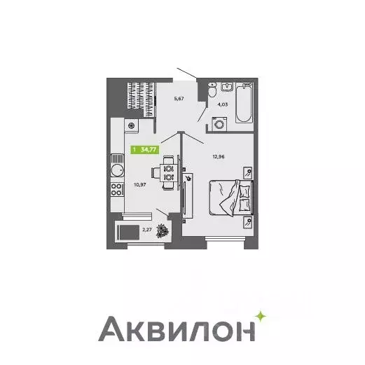 1-к кв. Архангельская область, Архангельск Ломоносовский округ,  ... - Фото 0