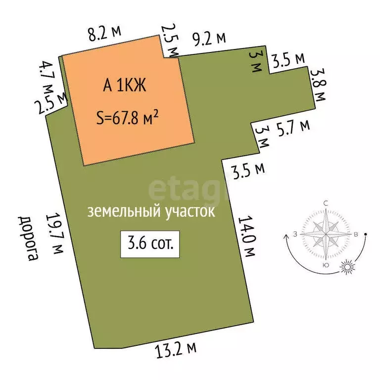 Дом в Тюмень, Колхозная улица (67.8 м) - Фото 1