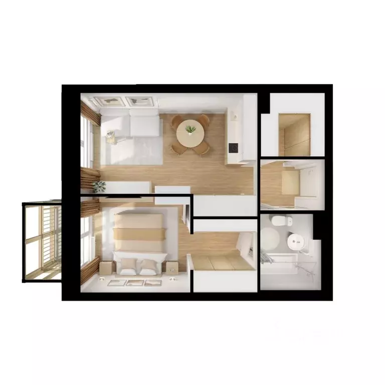 1-к кв. Нижегородская область, Нижний Новгород д. Утечино, Савин Парк ... - Фото 2