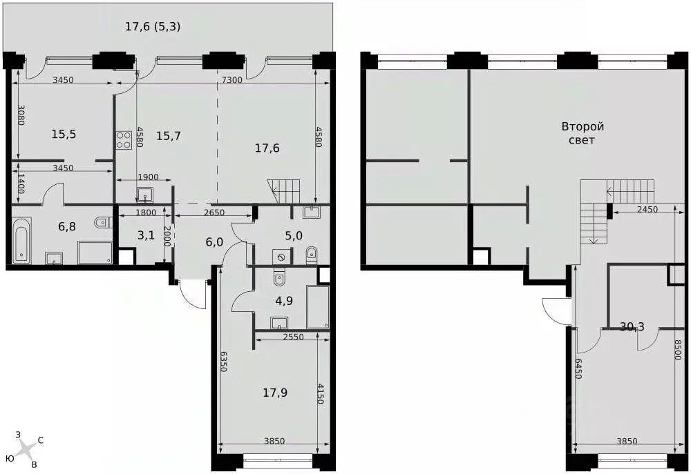 3-к кв. Москва ул. Шеногина, 2 (128.1 м) - Фото 1