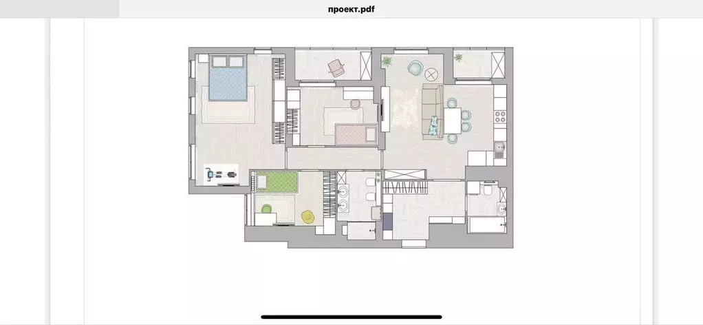 4-к кв. Пермский край, Пермь ул. Революции, 22 (99.0 м) - Фото 2