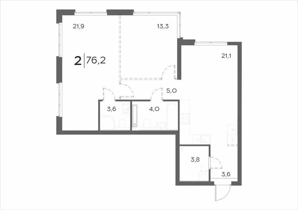 2-комнатная квартира: Пенза, улица Богданова, 39 (76.2 м) - Фото 0