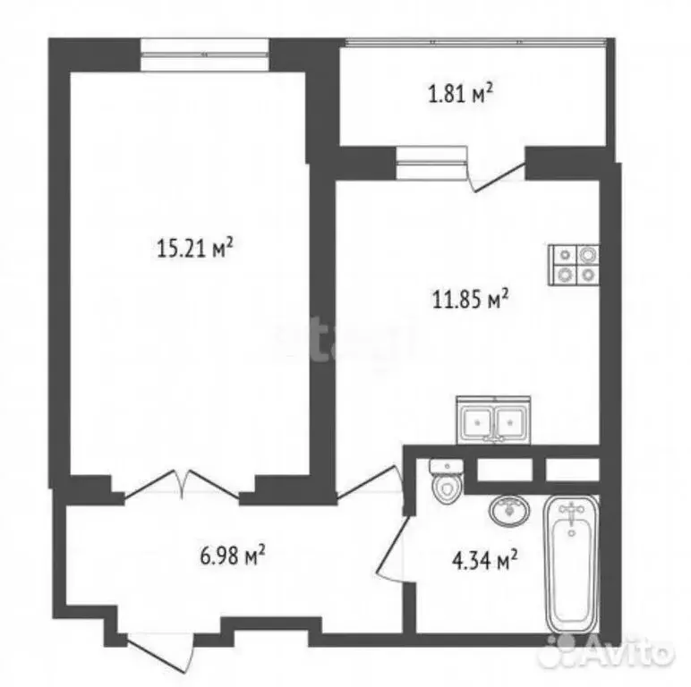 1-комнатная квартира: Ярославль, улица Лескова, 38 (40 м) - Фото 0