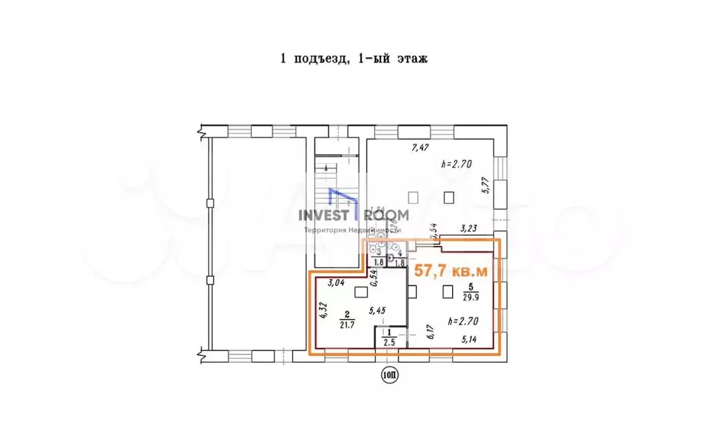 Помещение с арендаторами, 57.7 м - Фото 0