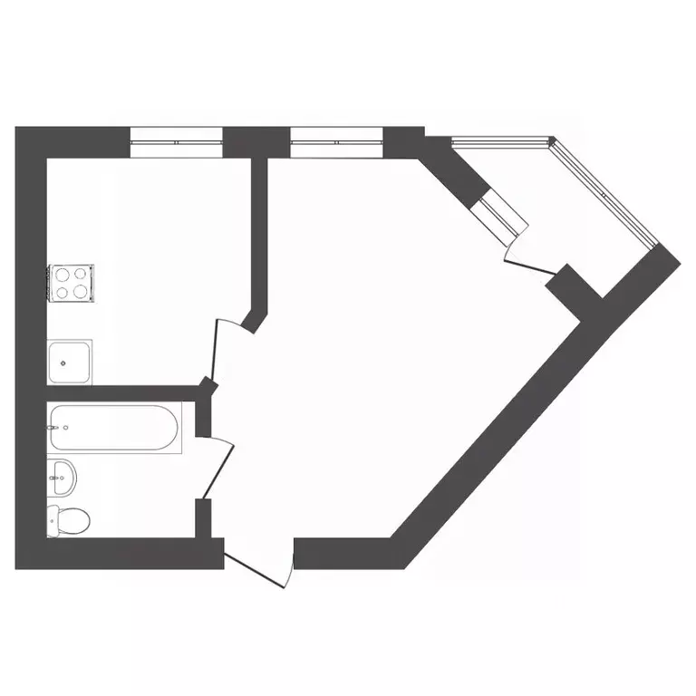 1-к кв. Тюменская область, Тюмень ул. Щербакова, 90 (39.1 м) - Фото 2