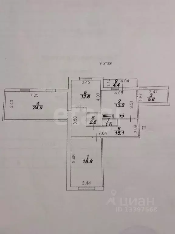 3-к кв. Тверская область, Тверь ул. Паши Савельевой, 54 (99.0 м) - Фото 2