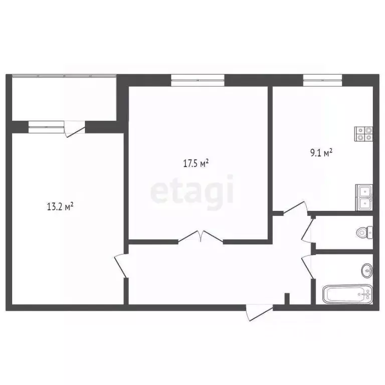 2-к кв. Москва Ставропольская ул., 74 (56.0 м) - Фото 1