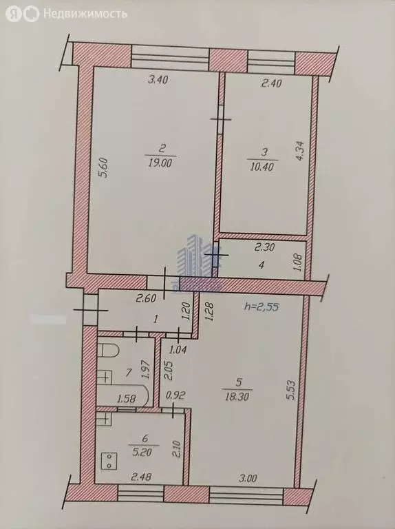 3-комнатная квартира: Чебоксары, улица Урукова, 3 (61.5 м) - Фото 2