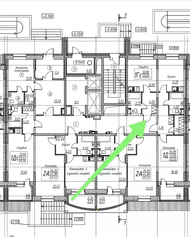 Студия Московская область, Домодедово Востряково мкр, ул. Ледовская, ... - Фото 2