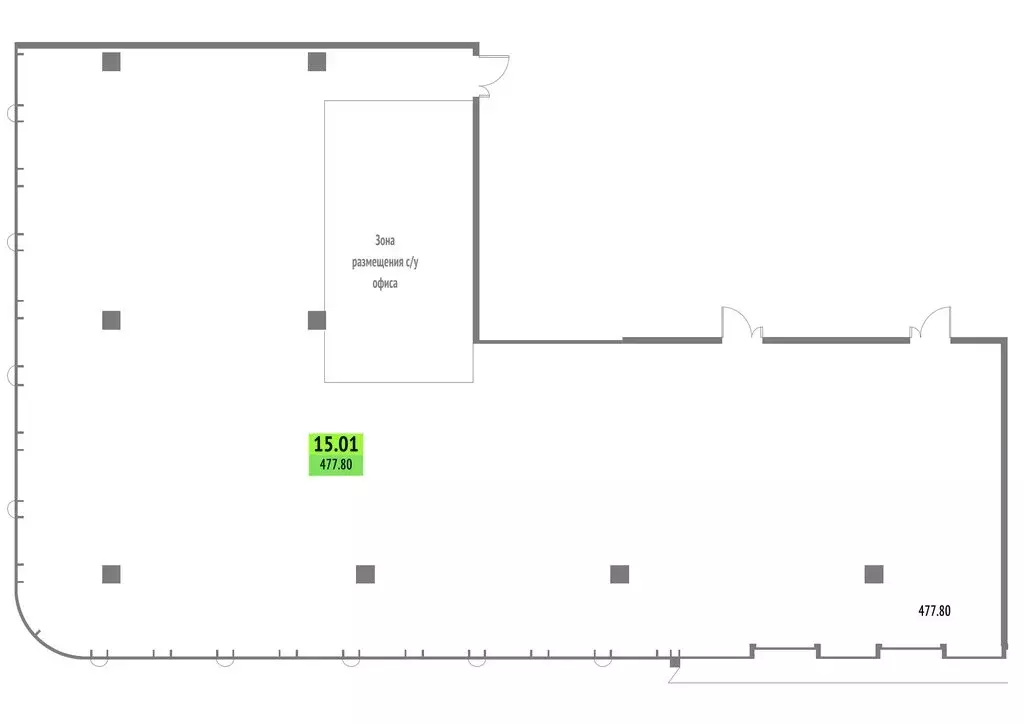 Офис (477.8 м) - Фото 1