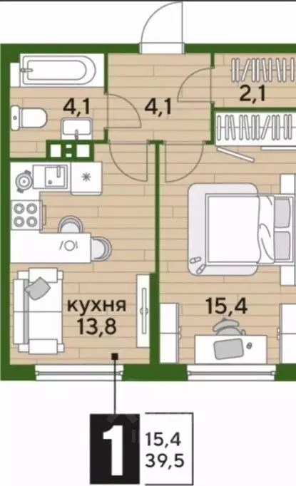 1-к кв. Краснодарский край, Краснодар Догма Парк мкр, ул. Марины ... - Фото 0
