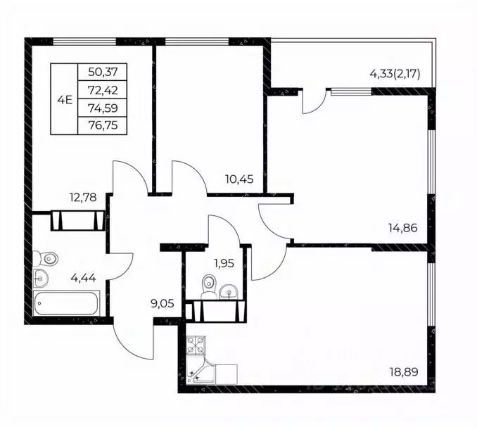 3-к кв. Ростовская область, Ростов-на-Дону Звезда Столицы 2 жилой ... - Фото 1