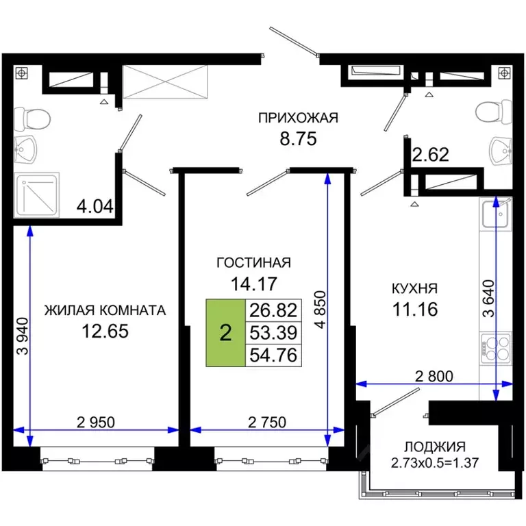 2-к кв. Ростовская область, Ростов-на-Дону Нефтекачка кв-л, Октябрь ... - Фото 0