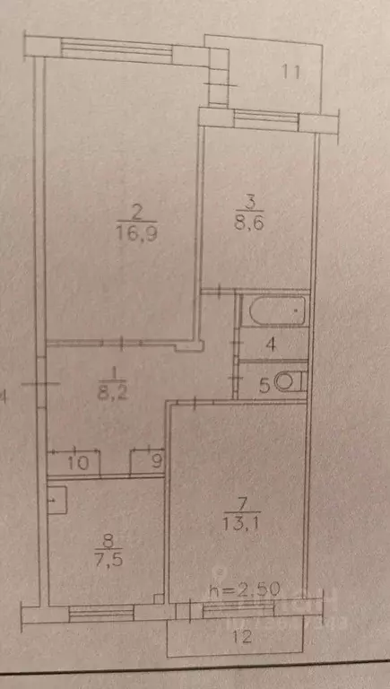 3-к кв. Красноярский край, Красноярск ул. Щорса, 63 (59.0 м) - Фото 2