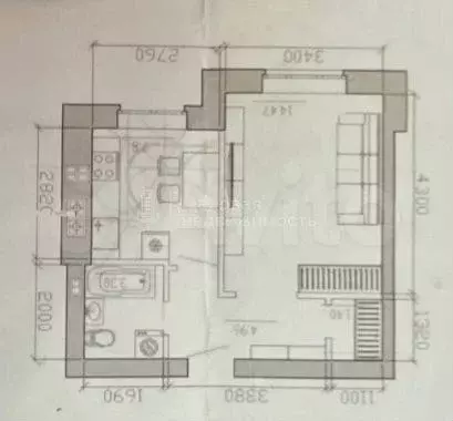 1-к. квартира, 31,9 м, 2/4 эт. - Фото 0