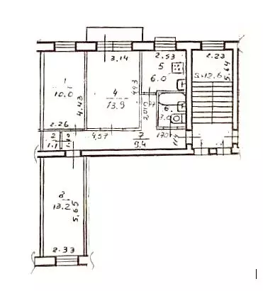 3-комнатная квартира: Подольск, улица Карла Маркса, 2/23 (56.6 м) - Фото 1