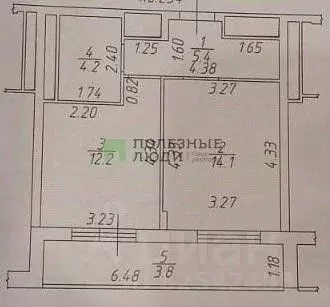 1-к кв. Татарстан, Набережные Челны ул. Виктора Полякова, 17 (35.9 м) - Фото 1