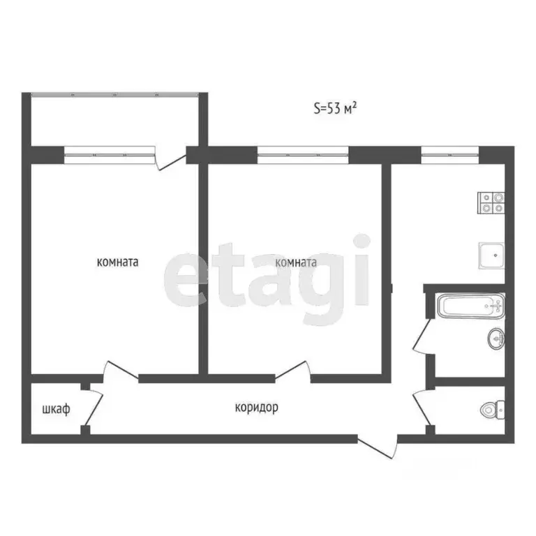 2-к кв. Ростовская область, Ростов-на-Дону просп. 40-летия Победы, ... - Фото 1