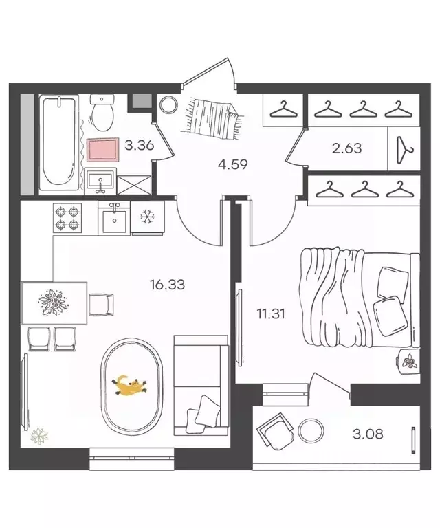 2-к кв. Ульяновская область, Ульяновск ул. Александра Невского, 2Жк5 ... - Фото 0