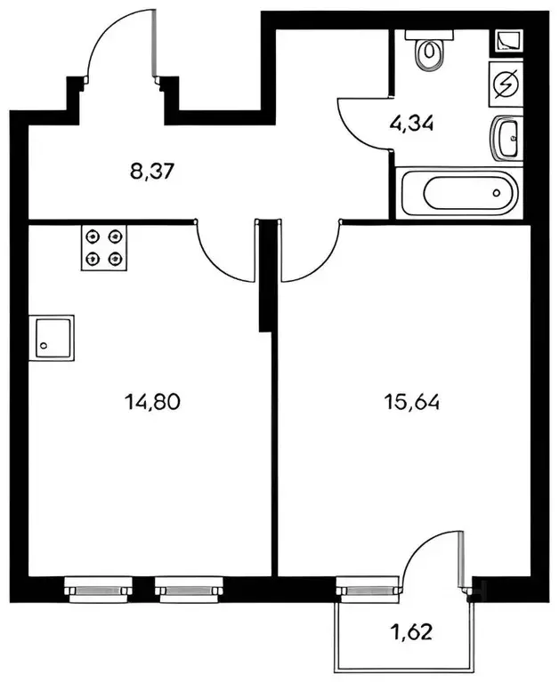 1-к кв. Москва Измайловский проезд, 5А (43.2 м) - Фото 2