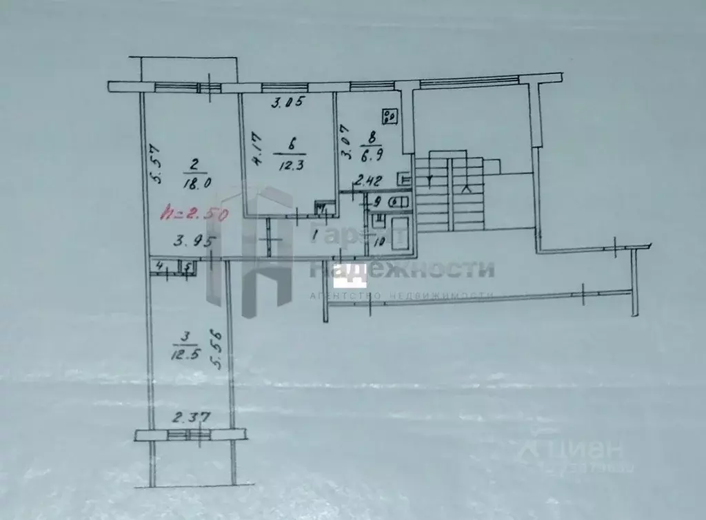 3-к кв. Мурманская область, Мурманск ул. Беринга, 11 (61.8 м) - Фото 2