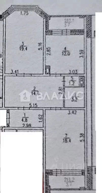 2-к кв. Воронежская область, Воронеж просп. Труда, 72 (81.0 м) - Фото 1