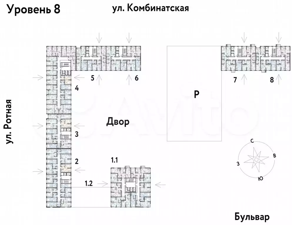 1-к. квартира, 29,7 м, 8/21 эт. - Фото 1