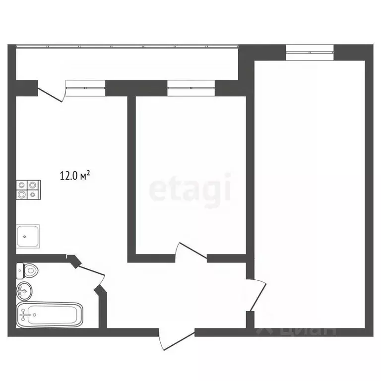 2-к кв. Забайкальский край, Чита ул. Бутина, 115к2 (59.4 м) - Фото 2