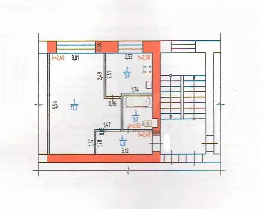 1-к. квартира, 30,5 м, 3/5 эт. - Фото 0