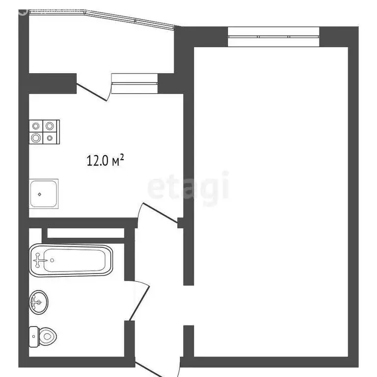 1-комнатная квартира: Патрушева, улица Александра Пушкина, 3 (37 м) - Фото 0