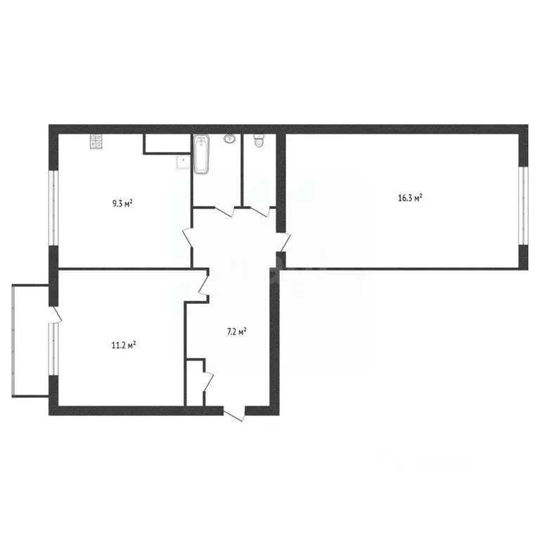 2-к кв. Калужская область, Боровский муниципальный округ, д. Коряково ... - Фото 2