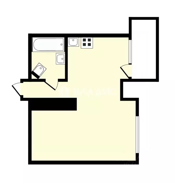 1-к кв. Коми, Сыктывкар Дальняя ул., 37 (31.8 м) - Фото 2