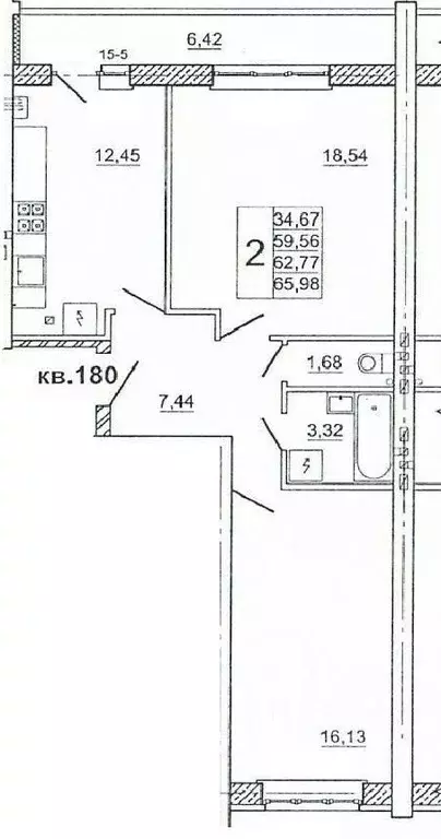 2-к кв. Смоленская область, Смоленск ул. Крупской, 54Б (66.7 м) - Фото 0