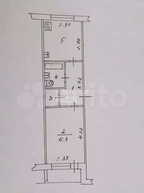 1-к. квартира, 30,2 м, 8/9 эт. - Фото 0