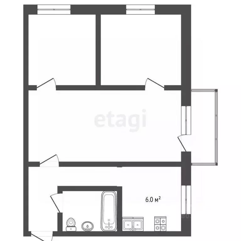 3-к кв. Ставропольский край, Кисловодск ул. Андрея Губина (46.3 м) - Фото 1