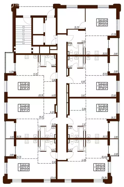 1-комнатная квартира: Обнинск, Белкинская улица, 36 (51.38 м) - Фото 1