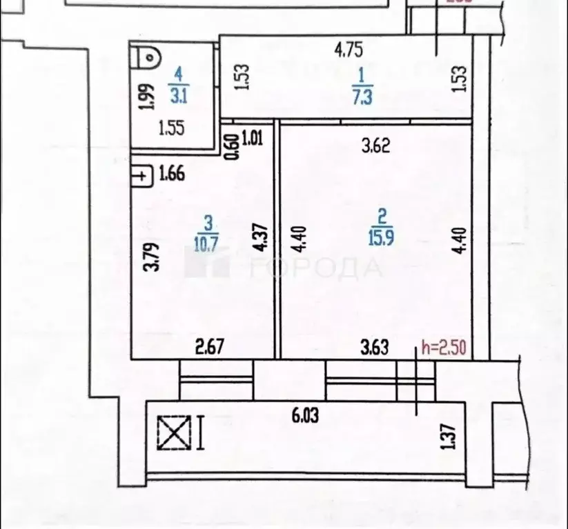 1-к кв. Алтайский край, Барнаул ул. Эмилии Алексеевой, 86 (37.0 м) - Фото 2