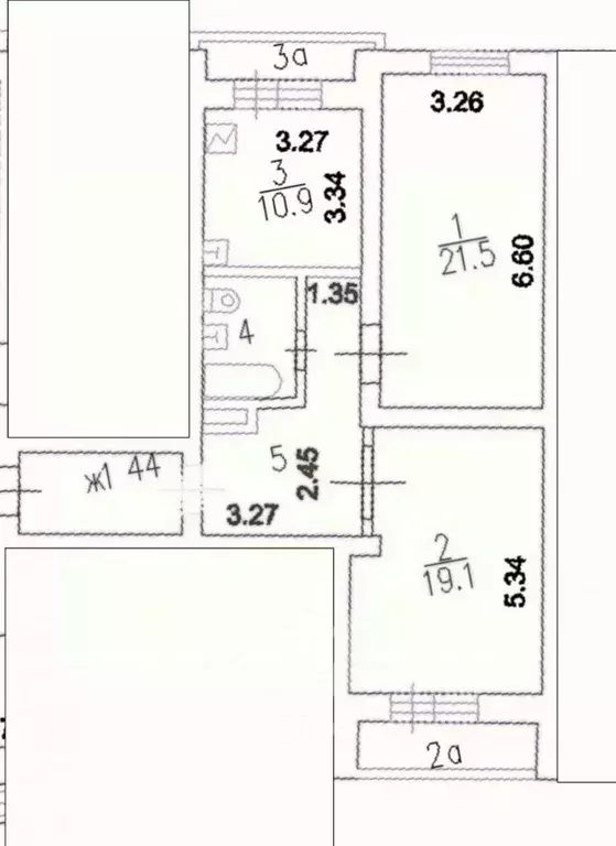 2-к кв. Москва ул. Машкова, 9С1 (72.1 м) - Фото 1