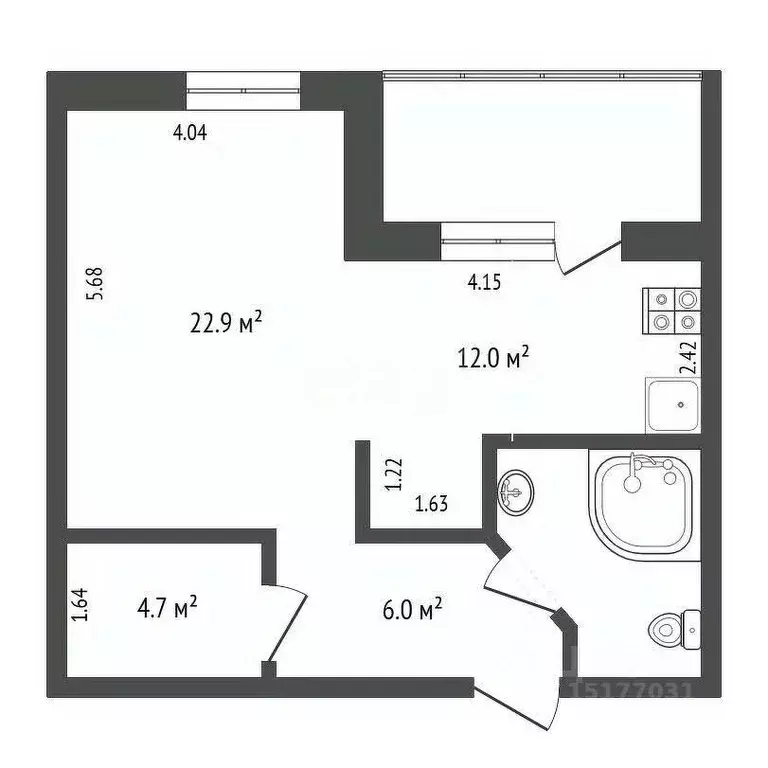 1-к кв. Ямало-Ненецкий АО, Новый Уренгой Восточный мкр, 6/3А (36.6 м) - Фото 2