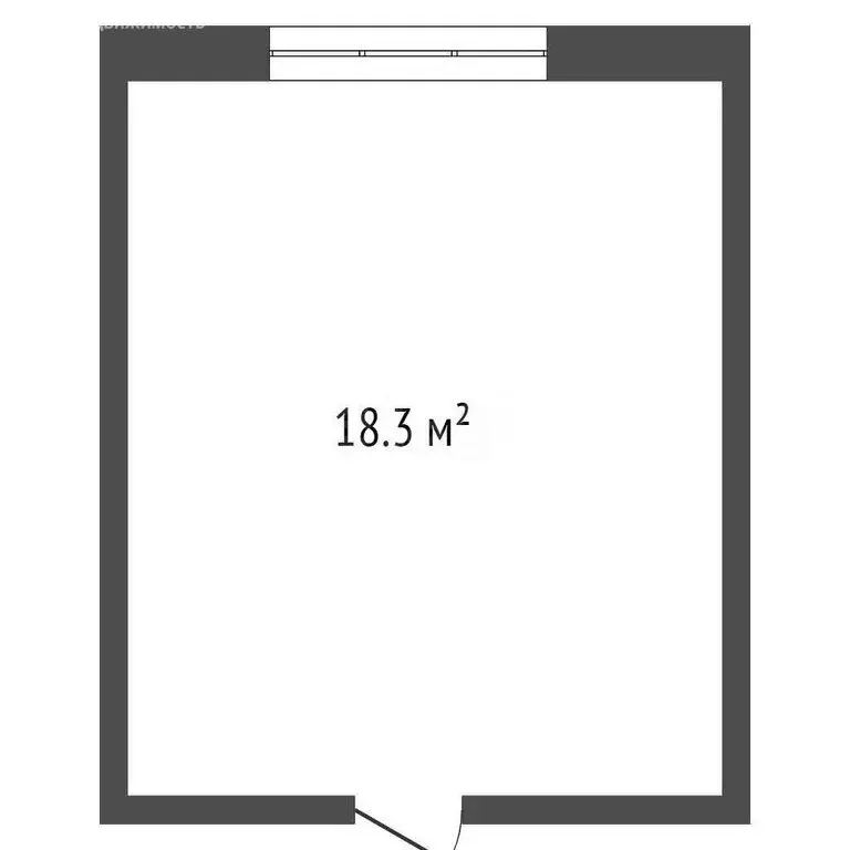 1к в -комнатной квартире (18.4 м) - Фото 1